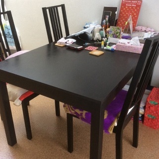 今日明日のみ！IKEA ダイニングテーブルと椅子4脚セット