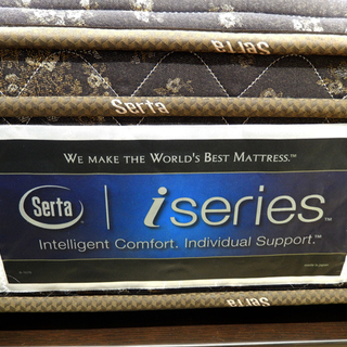 札幌市/清田区 Serta/サータ 収納付き クイーンベッドセット サータiSeries ノーマルBOXトップ 高級ベッド