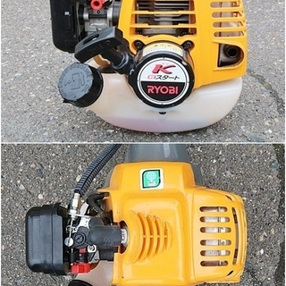 リョービ エンジン刈払機　動作OK　EKK-220A　Kスタート　肩掛けベルト付　チップソー径：230mm　2サイクルエンジン　排気量：21.7ml　草刈り