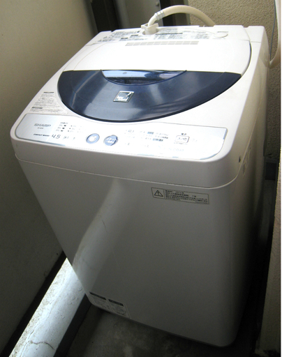 シャープ 全自動 洗濯機 4.5kg Ag+イオン 除菌