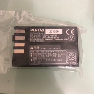 PENTAX リチウムイオン純正品バッテリー D-LI109