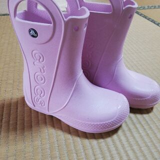 美品!!　Crocs長靴　女の子19cm