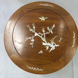民芸花梨螺鈿細工製作中古テーブルセット