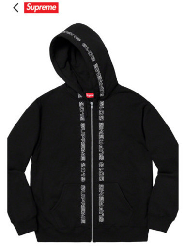 supreme Topline Zip Up Sweatshirt BLACK Medium 19SS Week16 トップライン フルジップ パーカー