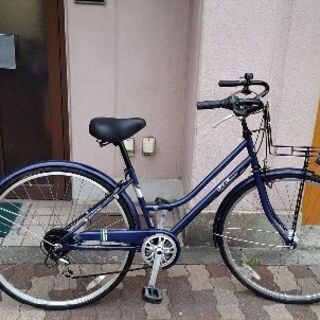 ALFA ROMEO[アルファ ロメオ]27吋 シティサイクル 外装6段/LEDオート/ネイビー
