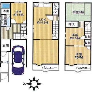新石切駅徒歩8分 駐車スペース1台♪ 室内、大変綺麗なご使用状態です♪