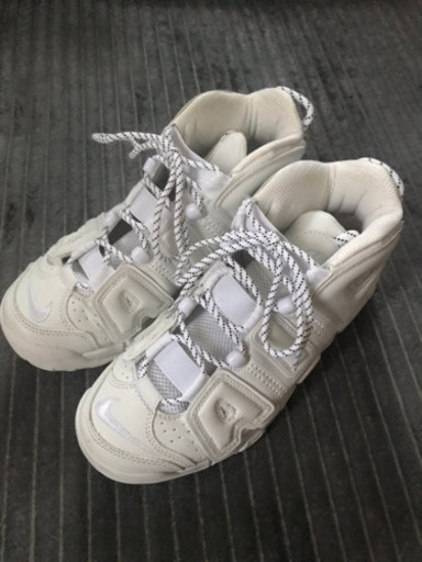 最終値下げ！状態良好！スニーカー モアテン  ナイキ 26.5㎝  白 NIKE AIR MORE UPTEMPO WHITE/WHITE-WHITE 売ります！