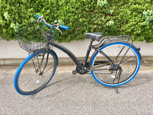 6段階変速機付き中古自転車 チャリ 27インチ カゴ付き