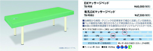 高田ベッド　有孔DXマッサージベッド TB-908U