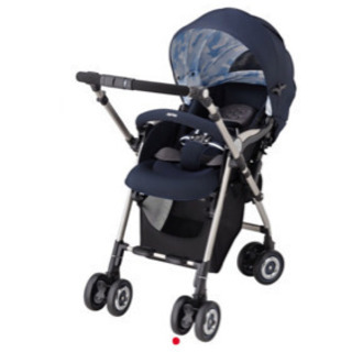 美品 Aprica アップリカ 折りたたみ式 AB型両対面式 ベビーカー 水玉