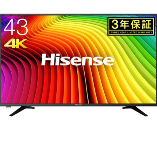 新品 Hisense 4Kテレビ 43a6100 43インチ テレビ ハイセンス