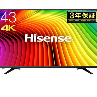 新品 Hisense 4Kテレビ 43a6100 43インチ テ...