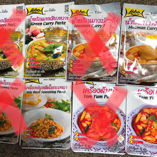 【新品・未使用】タイ本格派・料理ペースト４種類！