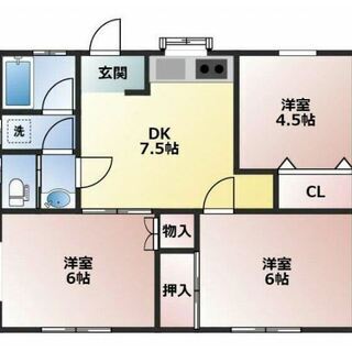 初期費用0円！賃料7.5万円！３DK52.06㎡　川和町駅徒歩9分！駐車場有※月9000円 - 横浜市