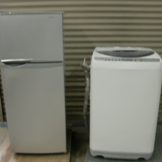 シャープ2ドア冷蔵庫＆全自動洗濯機6キロ　中川区