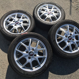 165/55r14 社外ホイール付き4本セット 14X4.5J ET45 4X100 バリ溝 夏タイヤ ハンコック VENTUS V8RS 美品 2014年製 管理番号61303 165/55r14 社外ホイール付き4本セット 14X4.5J ET45 4X100 バリ溝 夏タイヤ