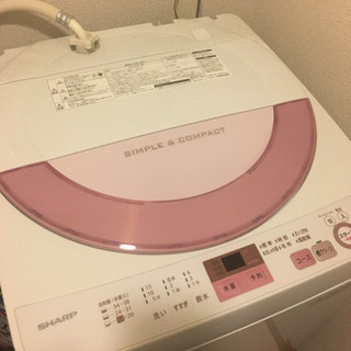 【取引中】シャープ 洗濯機 6kg