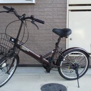 折り畳み式自転車 ブラウン 20インチ