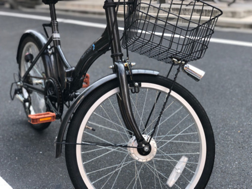 ほぼ新品！ガンメタ 20インチ折り畳み 6段変速 オートライト化！ 送料