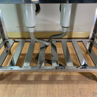 業務用 ステンレス 2層シンク流し台 W900xD450xH800mm