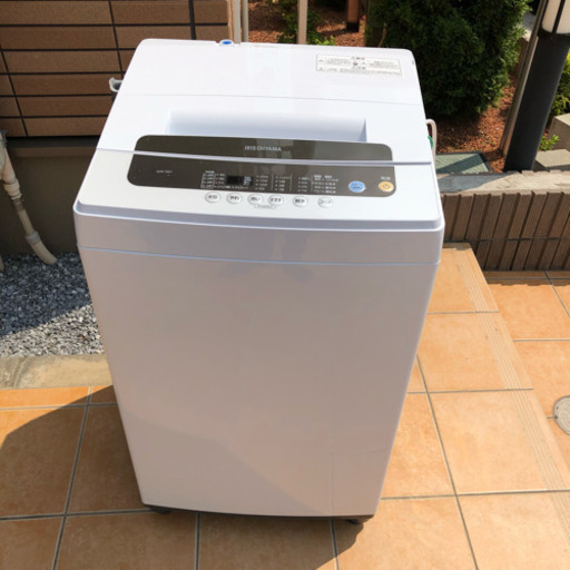 超美品 2018年製 アイリスオーヤマ 全自動洗濯機 一人暮らし 5kg 簡易乾燥機能付き IAW-T501