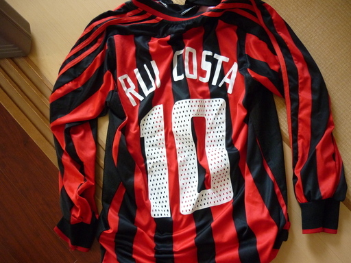ACミラン RUI COSTA 10番 シャツ 2000-02 AC Milan Away L/S Shirt Rui Costa #10 - 7/10 - (XL)