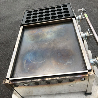 プロ仕様のガスたこ焼き器&鉄板