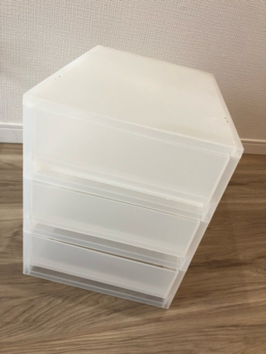 無印良品 ポリプロピレンケース 引出式 浅型 ３段ｖ 約幅２６ 奥行３７ 高さ３２ ５ｃｍ ごろー 南行徳の収納家具 収納ケース の中古あげます 譲ります ジモティーで不用品の処分