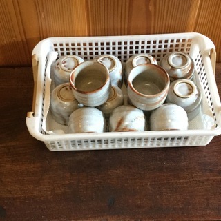 志野焼風の湯呑み茶碗 ６個セット