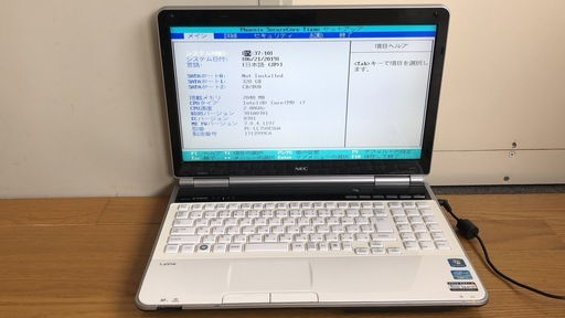 ノートパソコン NEC PC-LL750ES6W  I7 2630M