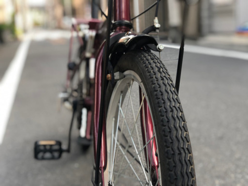 艶々ワインレッド！20インチ折り畳み 6段変速！ 楽天市場】【自転車