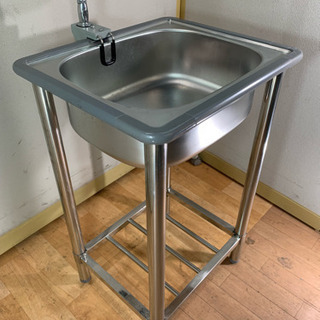 業務用 ステンレス 1層シンク流し台 蛇口付き W510xD430x高さ800mm 業務用 ステンレス 1層シンク流し台 蛇口付き W510xD430x高さ800mm