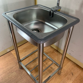 業務用 ステンレス 1層シンク流し台 蛇口付き W510xD430x高さ800mm