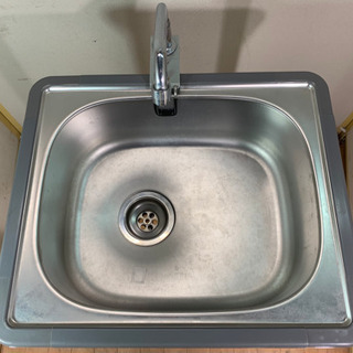 業務用 ステンレス 1層シンク流し台 蛇口付き W510xD430x高さ800mm