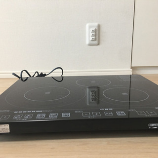 3口！IHクッキングヒーター(アイリスオーヤマ)+コンロ台セット