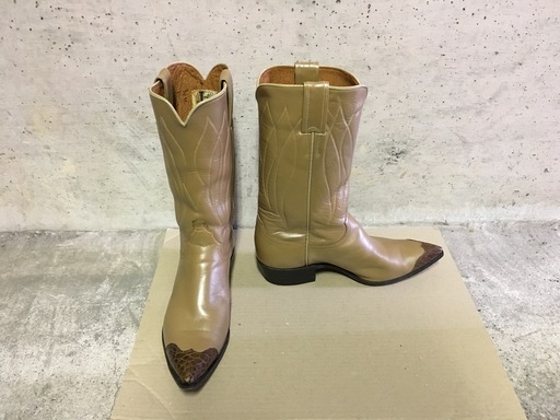 ウエスタンブーツ　ジャスティン　女性用　サイズ7（24cm相当）　ベージュ