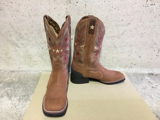 ウエスタンブーツ　トニーラマ　女性用　サイズ7（24cm相当）内側ヒョウ柄アクセント