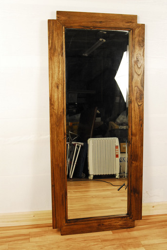 9670  展示品 CORIGGE MARKET カリッジマーケット チーク ミラー Mサイズ 無垢 鏡 アジアン 高さ160cm 幅70cm 愛知県岡崎市引取可　アントレ