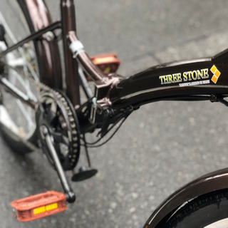 ド新品！落ち着いたブラウンメタリック 20インチ6段変速 折り畳み自転車！