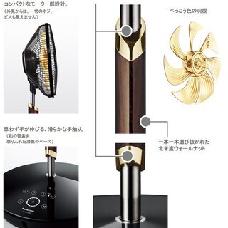Panasonic F-CWP3000 ブラックスタンド型扇風機 Panasonic F-CWP3000 ブラックスタンド型扇風機 パナソニック、高級