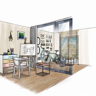 デジタル手描きパース　マーカー調描きます。 デジタル手描きパース マーカー調描きます。