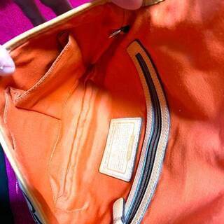 COACH 』ミニシグネチャーショルダー 6842 カーキ×ライトブラウン