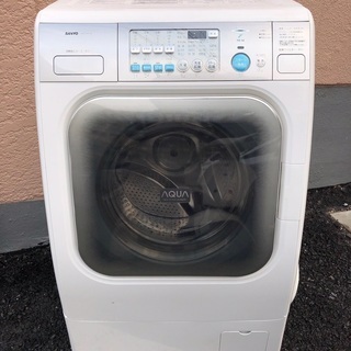 N036 三洋 アクア ドラム式洗濯機 9㎏ 10年製 AWD-AQS3-R