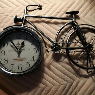 アンティーク風時計　自転車型