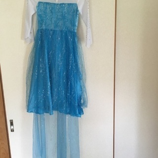 水色 エルサ風ドレス 120