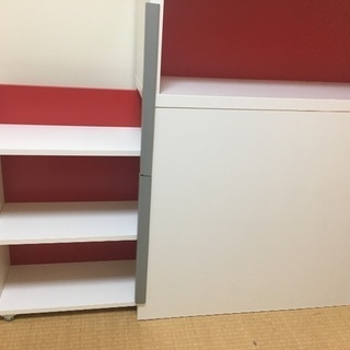 IKEA(イケア) FLAXA ヘッドボード 赤×白