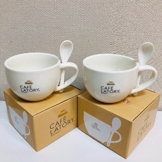 値下げ！カフェラトリーらっとりカップ(スプーンつき)2個セット