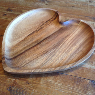ハートの木皿4枚セット