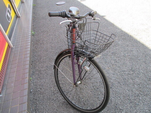 エコプラス小倉南店】PRECISION クロスバイク パープル色 7段変速 28