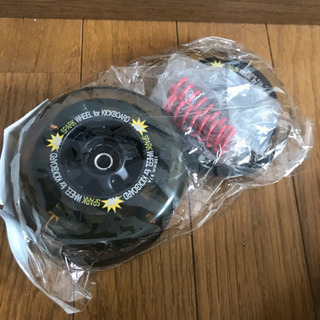 k2 キックボード 廃盤 新品タイヤ3つ、スプリング、ケース付き